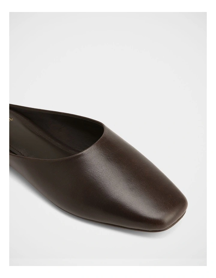 Clover Leather Mules in Ebony image 3