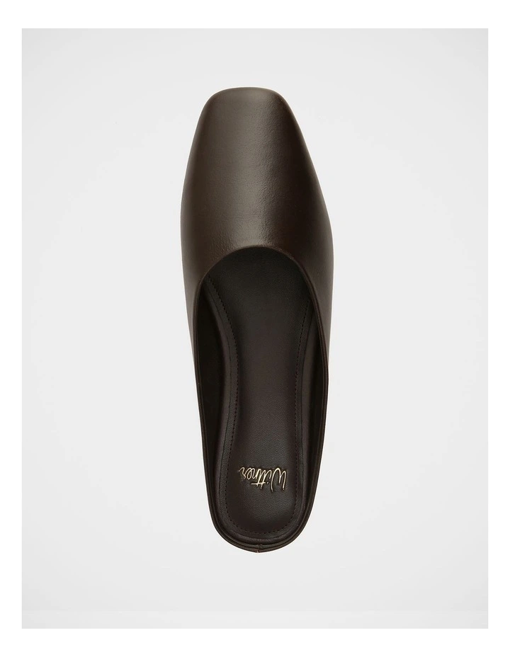 Clover Leather Mules in Ebony image 5