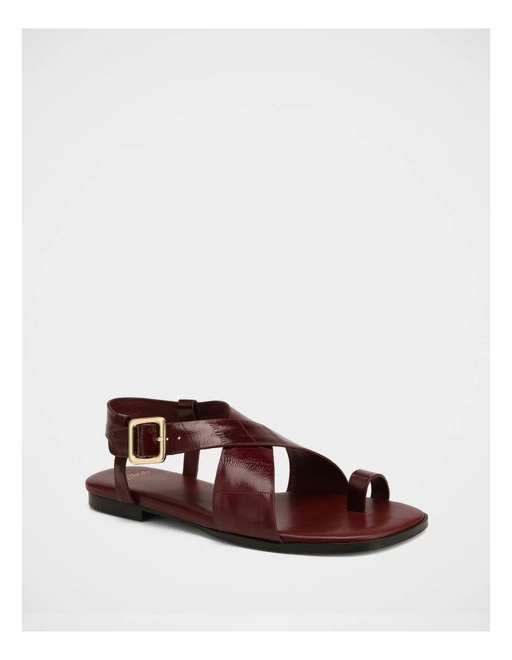 Bianca Leather Sandal in Berry image 2