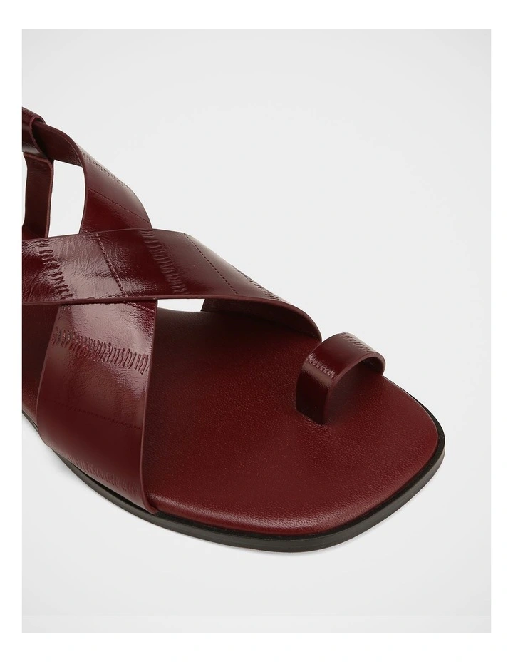 Bianca Leather Sandal in Berry image 3