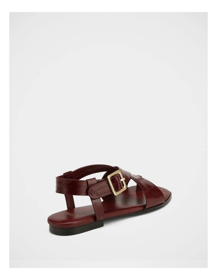 Bianca Leather Sandal in Berry image 4