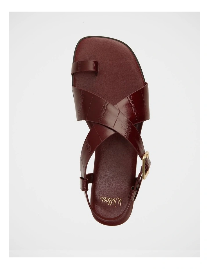 Bianca Leather Sandal in Berry image 5