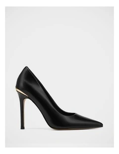 Sammi Leather High Heel Pumps In Black