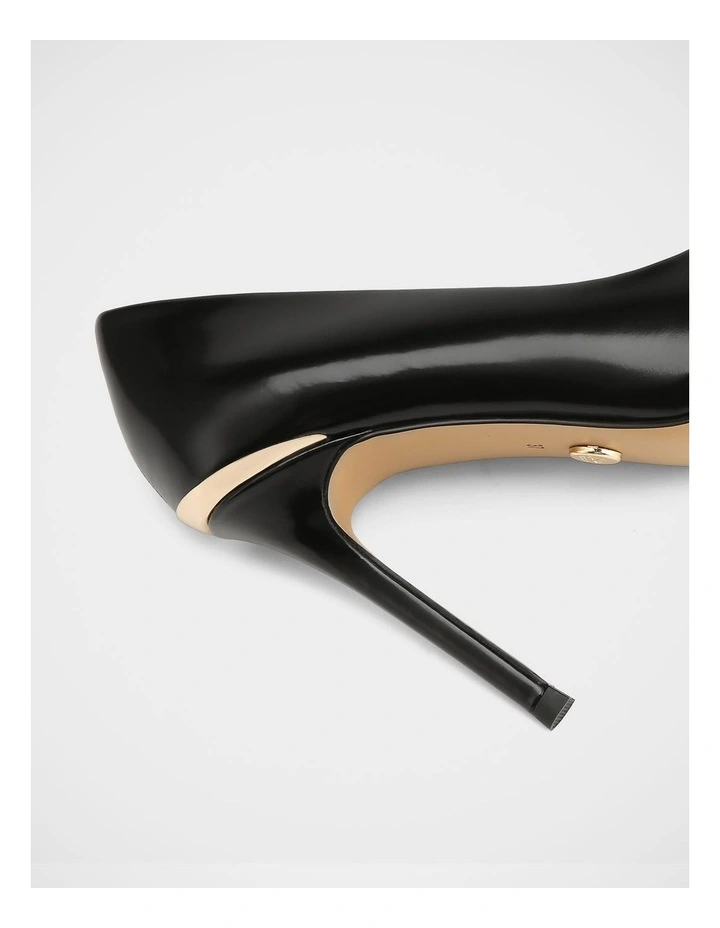 Sammi Leather High Heel Pumps In Black image 3