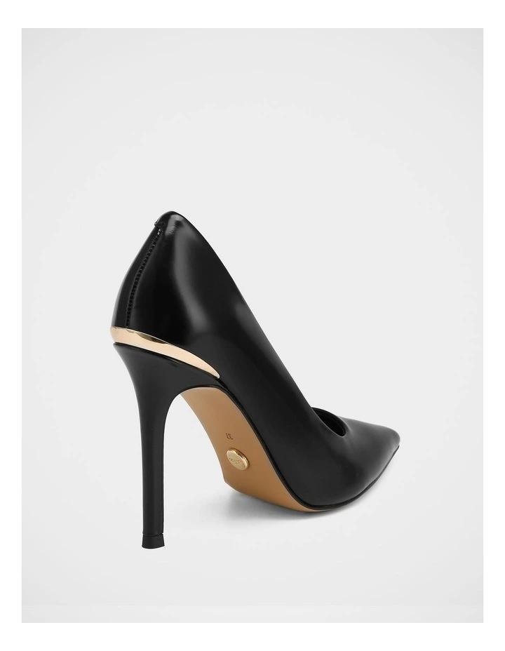 Sammi Leather High Heel Pumps In Black image 4