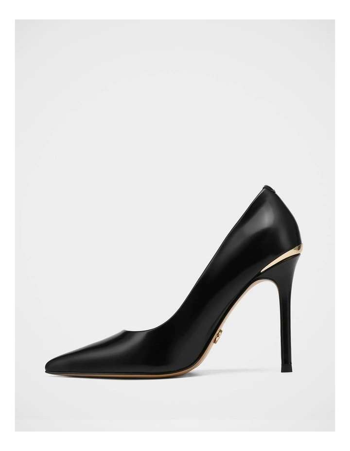 Sammi Leather High Heel Pumps In Black image 6
