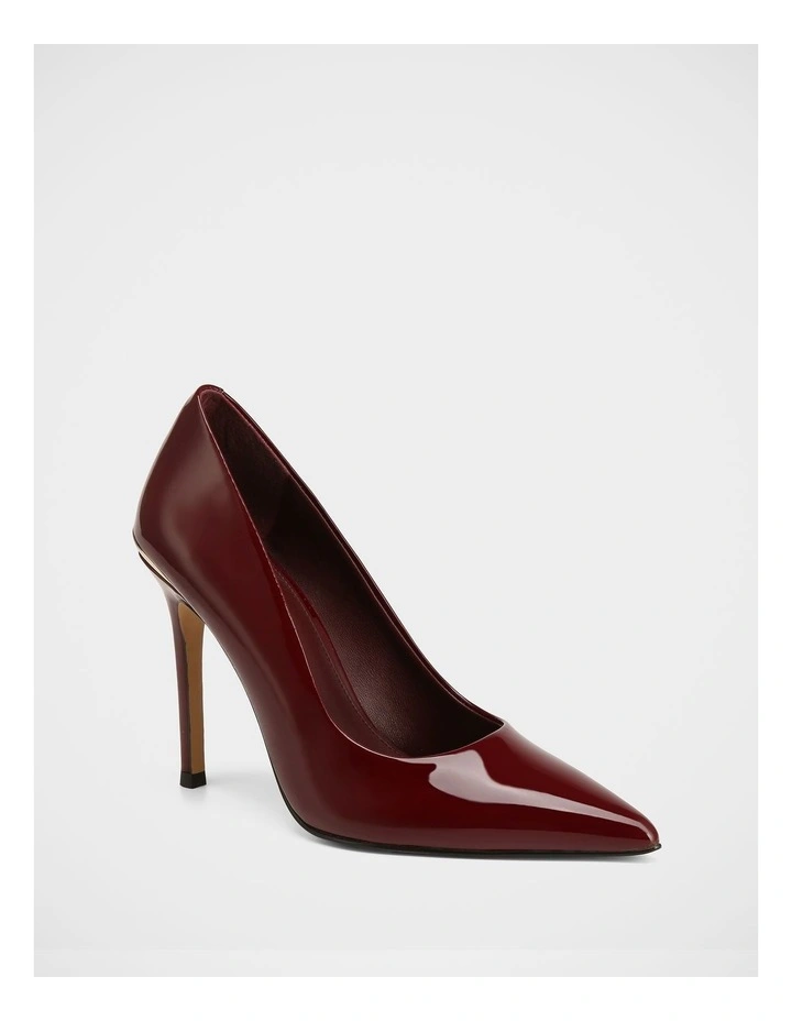 Sammi Patent Leather High Heel Pumps In Berry image 2