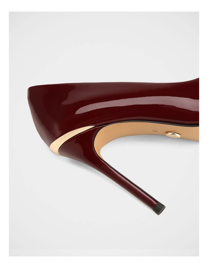Sammi Patent Leather High Heel Pumps In Berry image 3