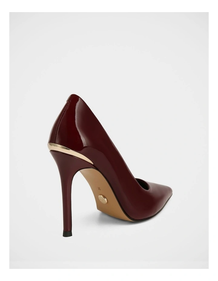 Sammi Patent Leather High Heel Pumps In Berry image 4