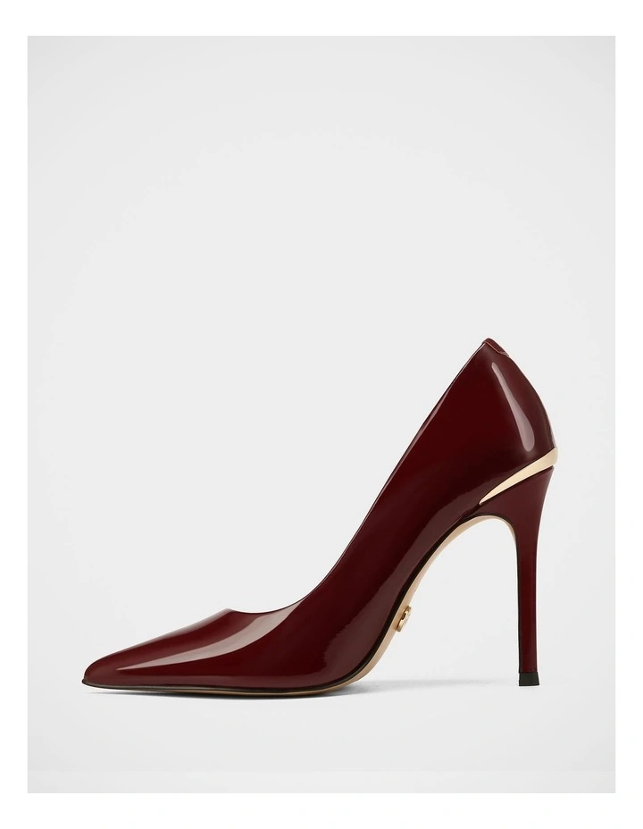 Sammi Patent Leather High Heel Pumps In Berry image 6