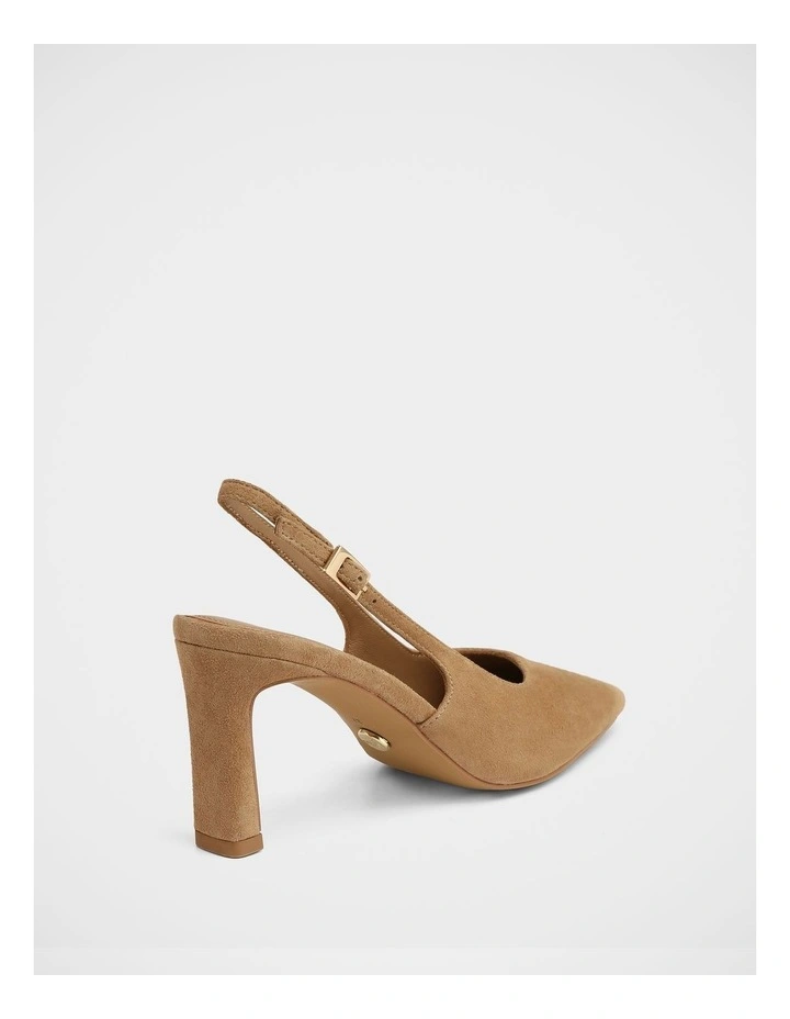 Tahli Suede Leather High Slingbacks in Sand image 4