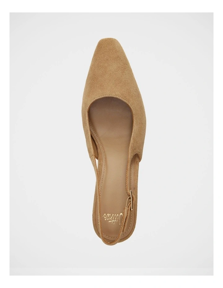 Tahli Suede Leather High Slingbacks in Sand image 5