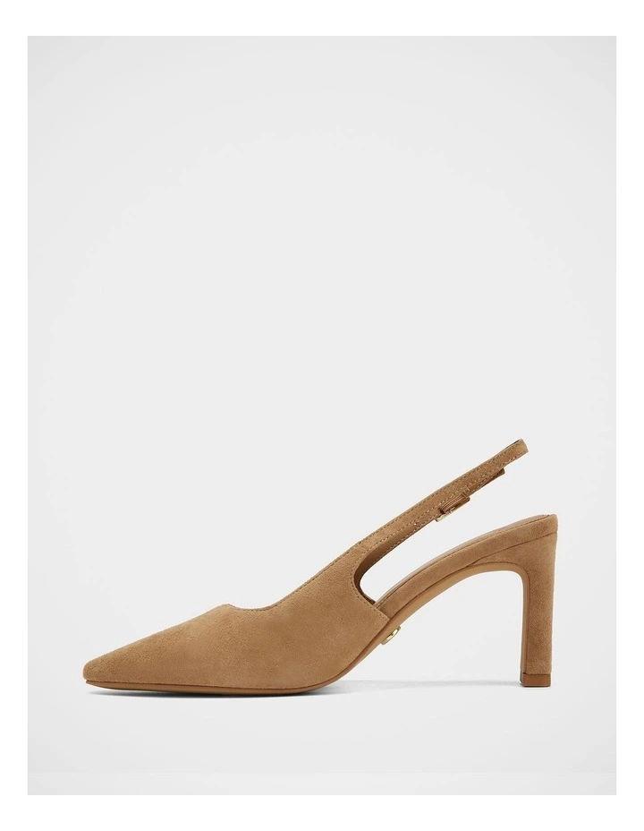 Tahli Suede Leather High Slingbacks in Sand image 6