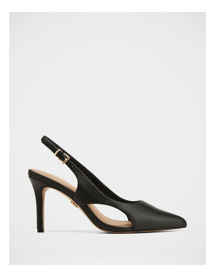 Rachel Leather High Heels in Black image 1