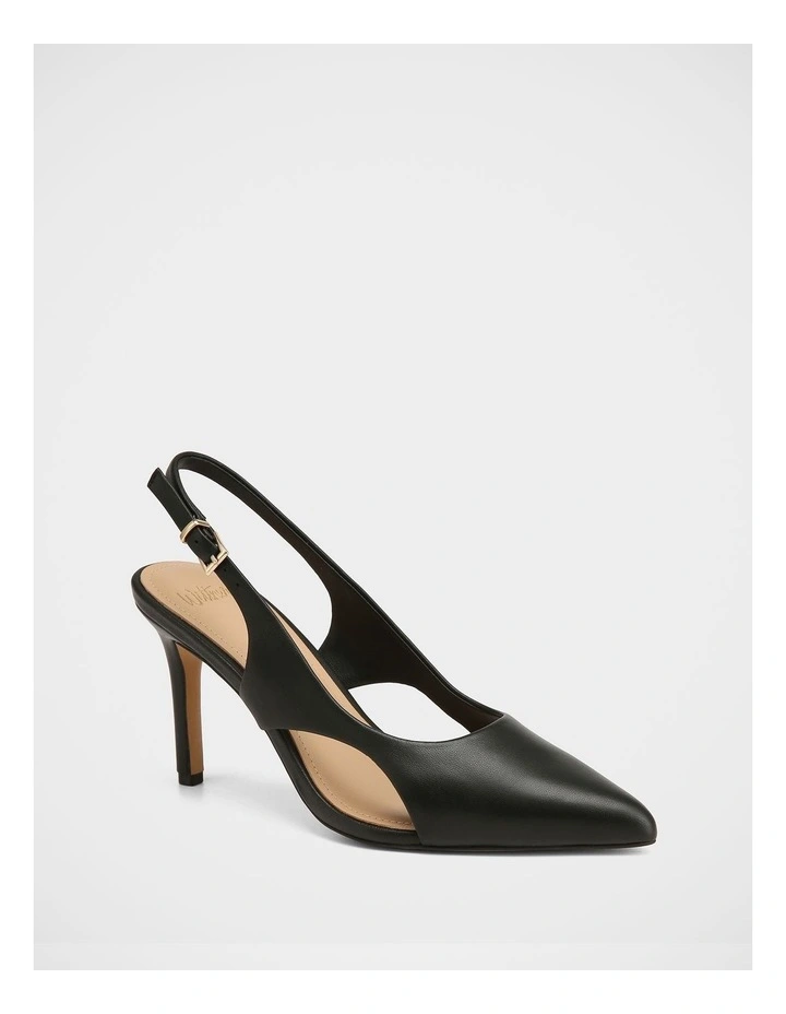 Rachel Leather High Heels in Black image 2