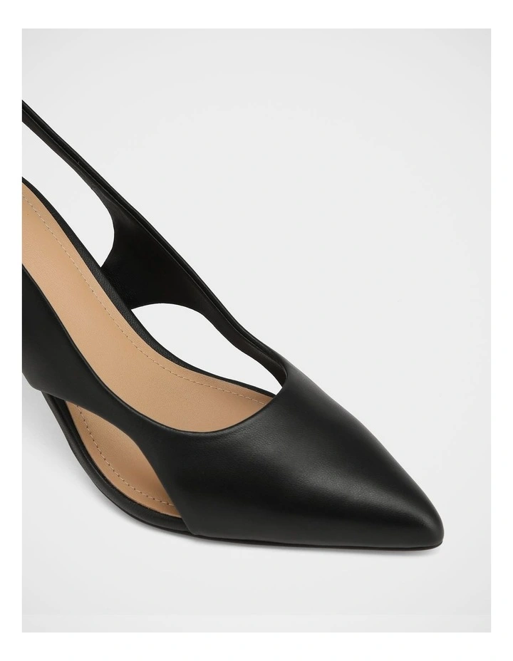 Rachel Leather High Heels in Black image 3
