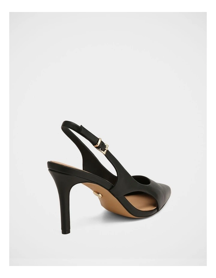 Rachel Leather High Heels in Black image 4
