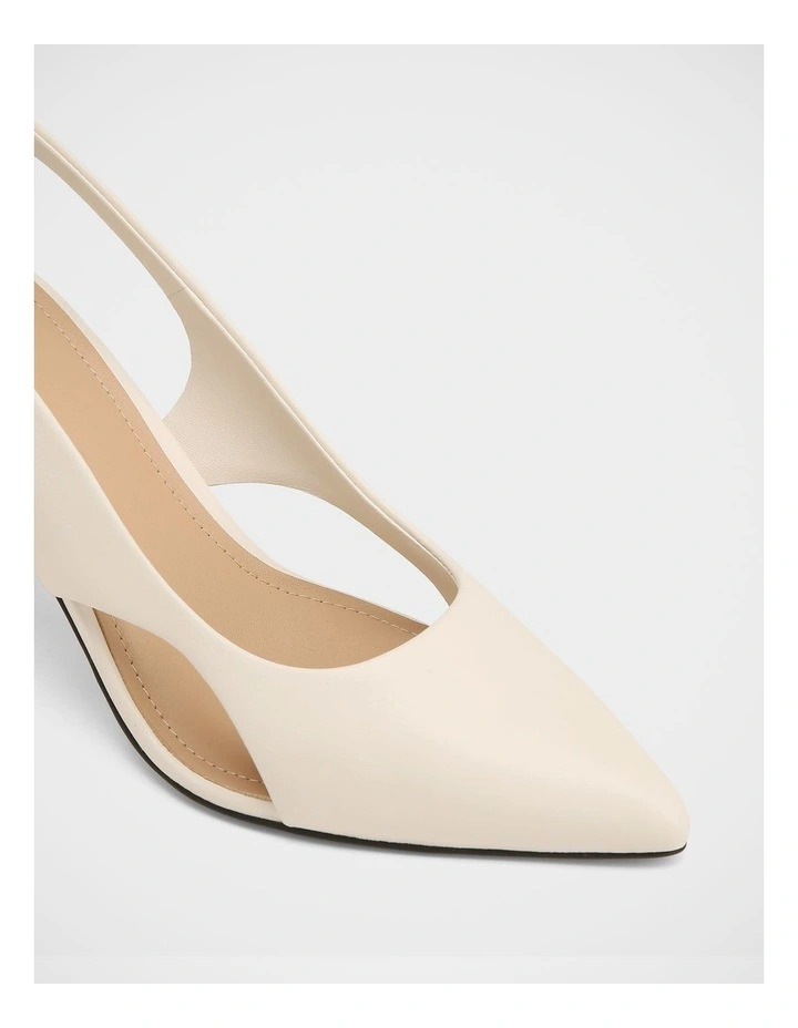 Rachel Leather High Heels in Oat image 3