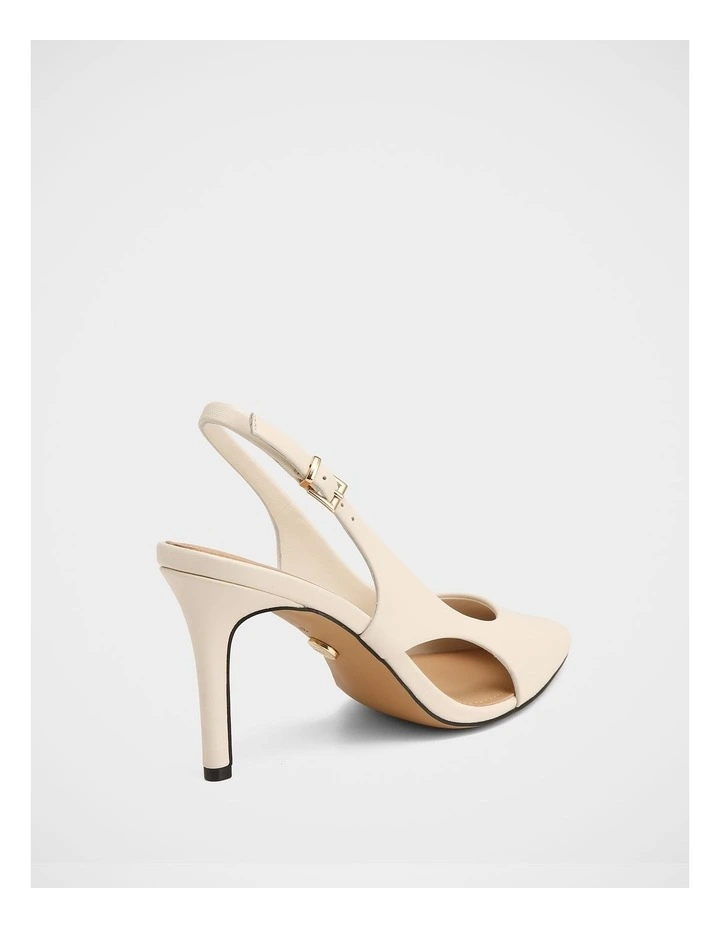 Rachel Leather High Heels in Oat image 4