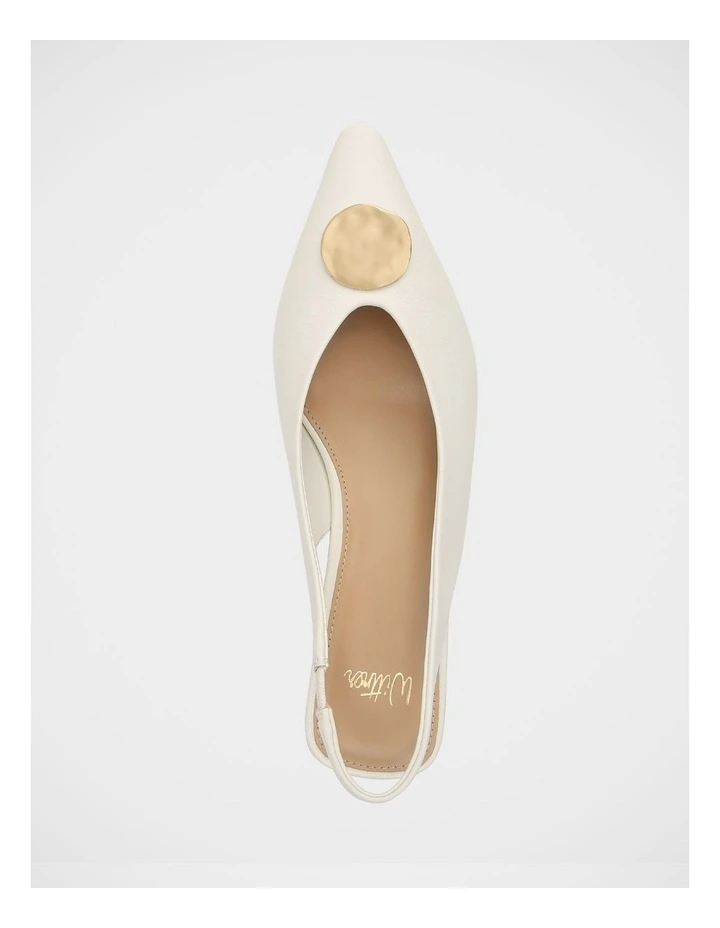 Goldie Leather Slingbacks in White image 5