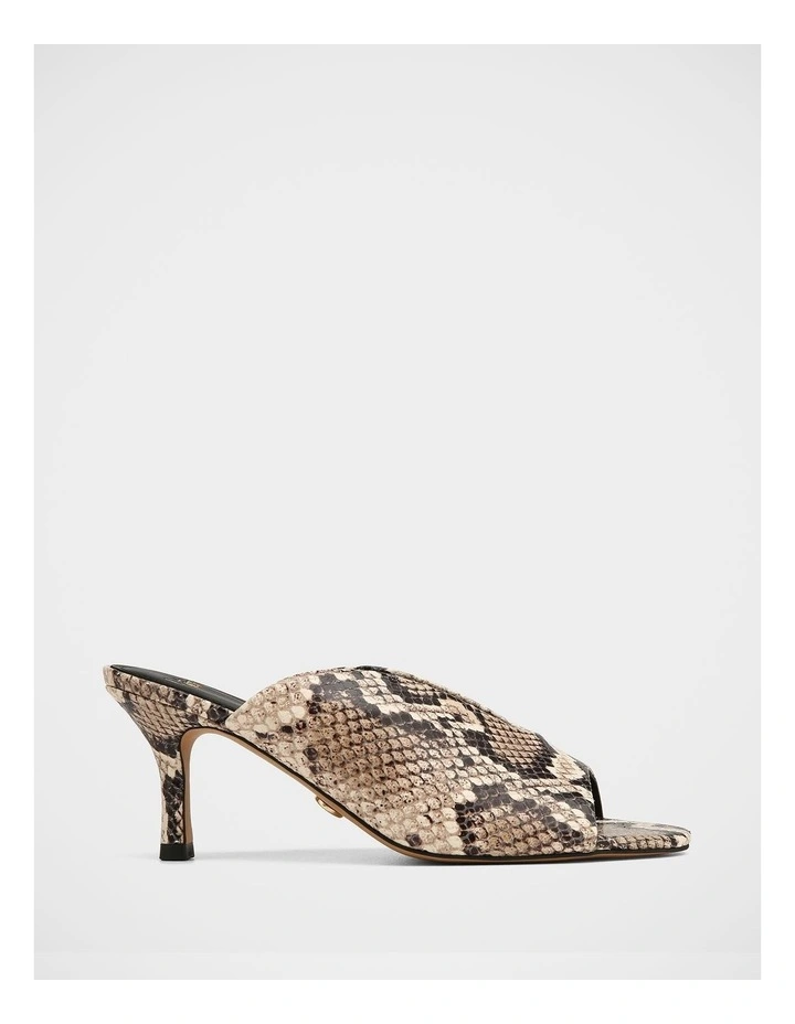 Kimee Embossed Leather Sandals in Snake image 1