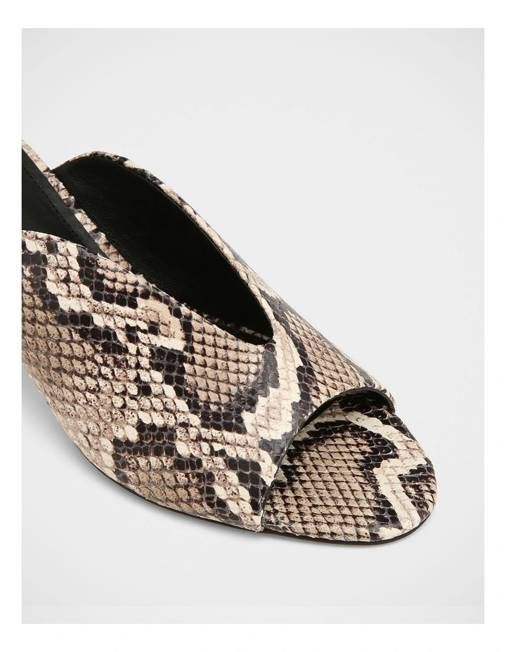 Kimee Embossed Leather Sandals in Snake image 3