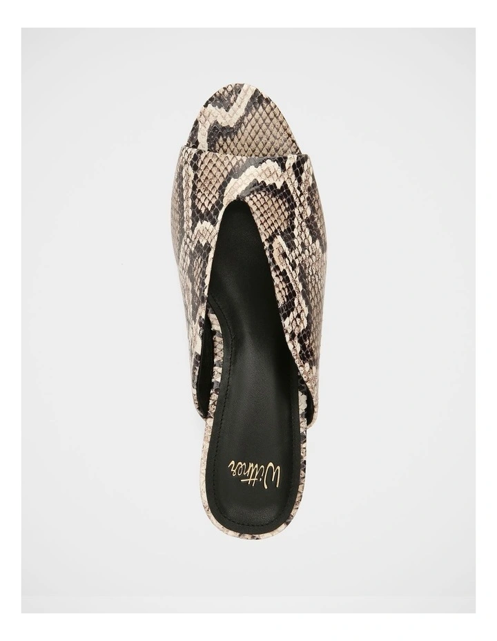 Kimee Embossed Leather Sandals in Snake image 5