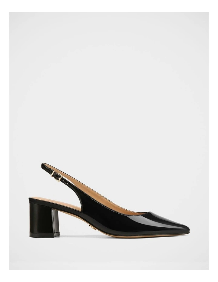 Kennedy Patent Leather Slingback in Black image 1