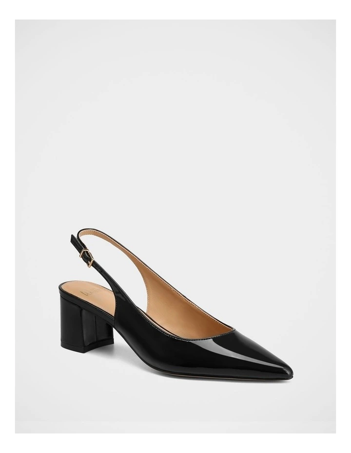 Kennedy Patent Leather Slingback in Black image 2