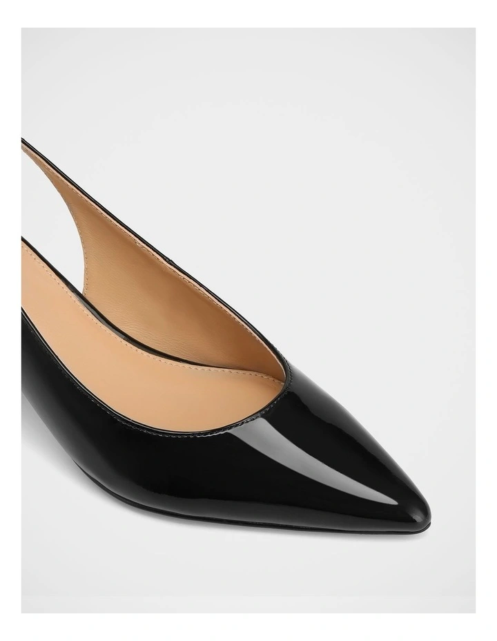 Kennedy Patent Leather Slingback in Black image 3