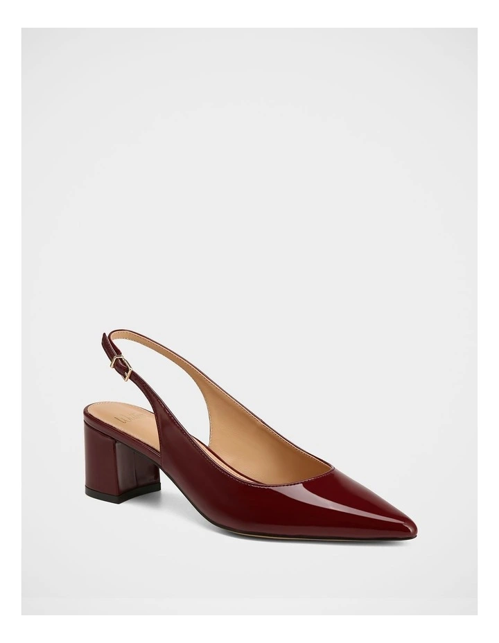 Kennedy Patent Leather Slingback in Berry image 2