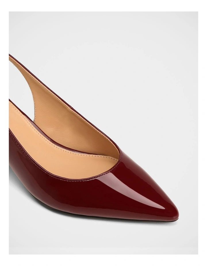 Kennedy Patent Leather Slingback in Berry image 3