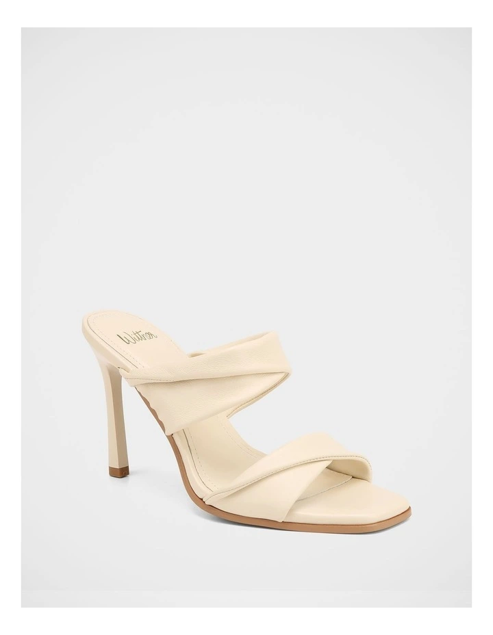 Xia Leather High Heel Sandals in Ivory image 2