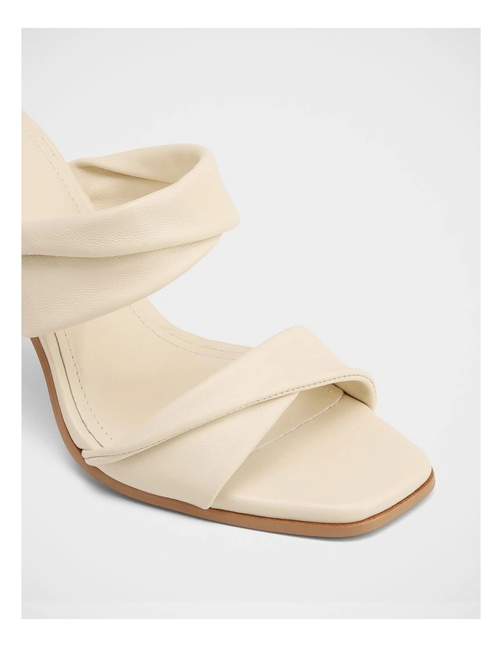 Xia Leather High Heel Sandals in Ivory image 3