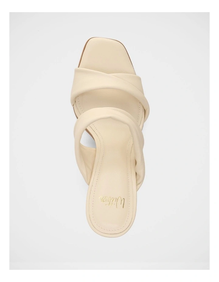 Xia Leather High Heel Sandals in Ivory image 5