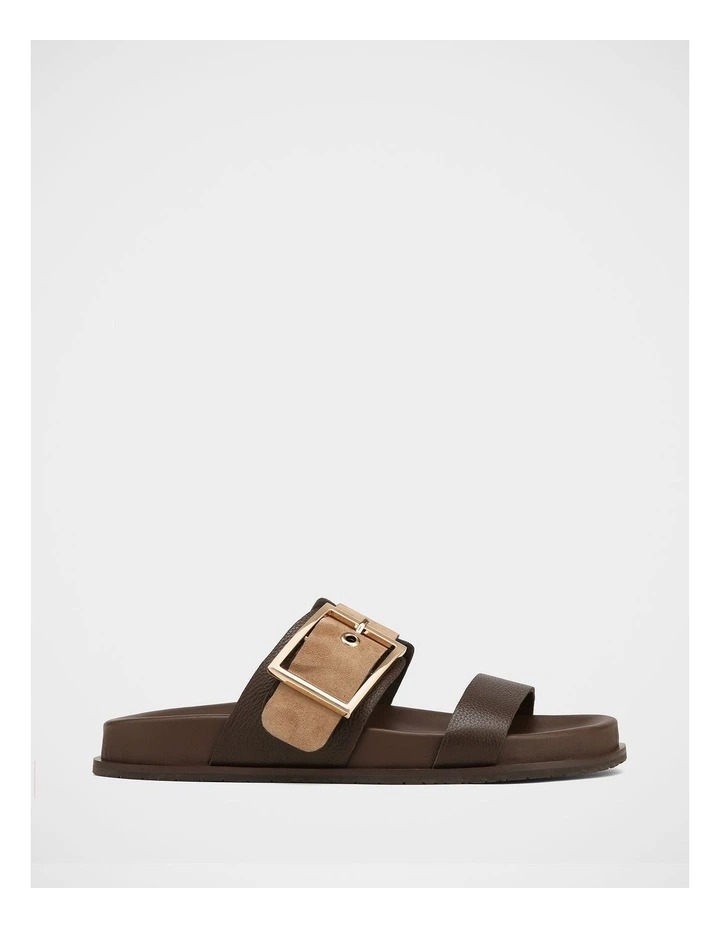 Elsa Leather Sandal in Dark Brown image 1