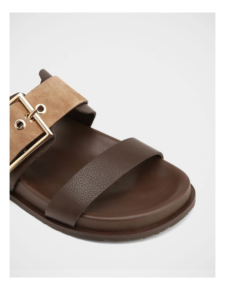 Elsa Leather Sandal in Dark Brown image 3