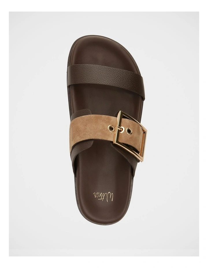 Elsa Leather Sandal in Dark Brown image 5