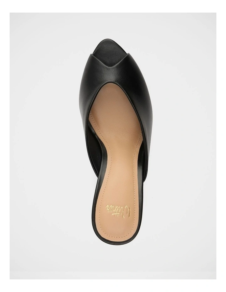 Rio Leather Wedges in Black image 5