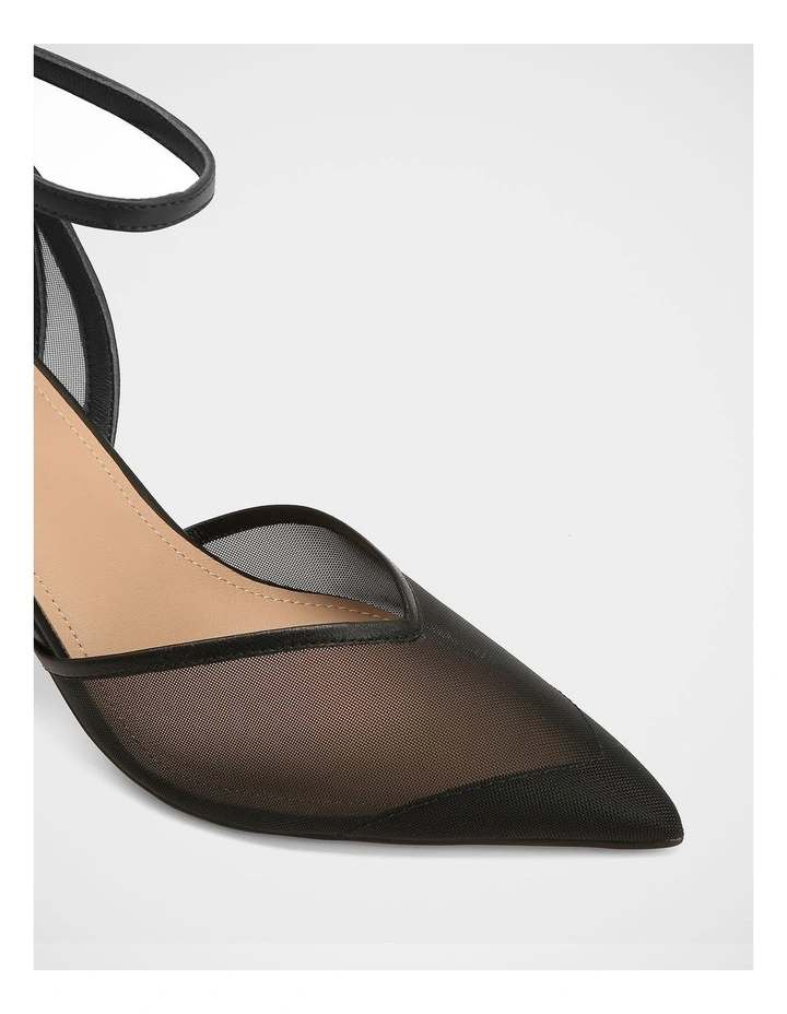 Raylee Mesh Textile High Heels In Black image 3