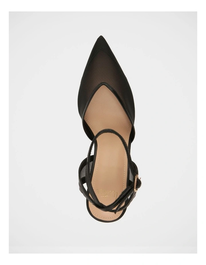 Raylee Mesh Textile High Heels In Black image 5