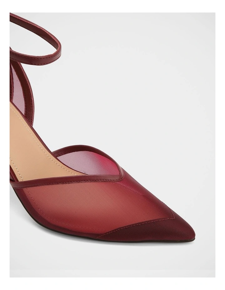 Raylee Mesh Textile High Heels In Raisin image 3