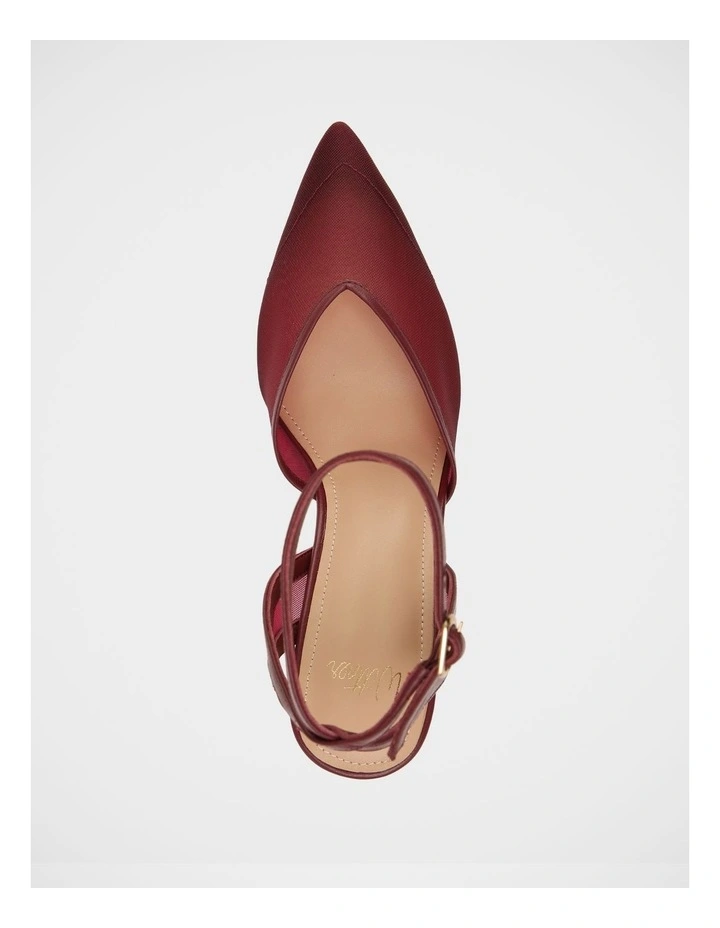Raylee Mesh Textile High Heels In Raisin image 5