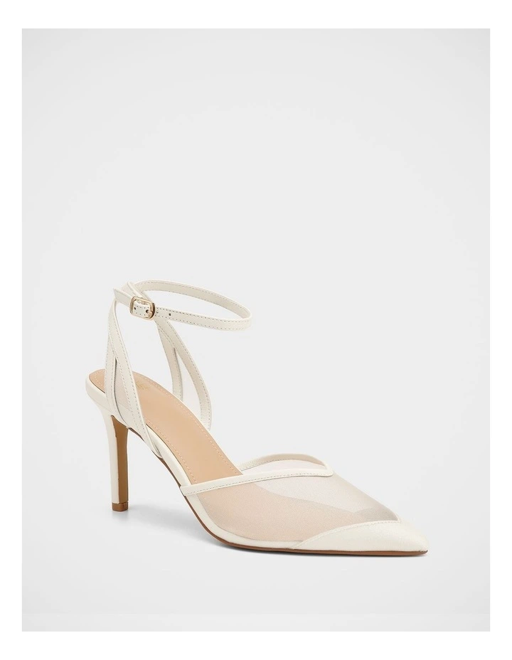 Raylee Mesh Textile High Heels In White image 2