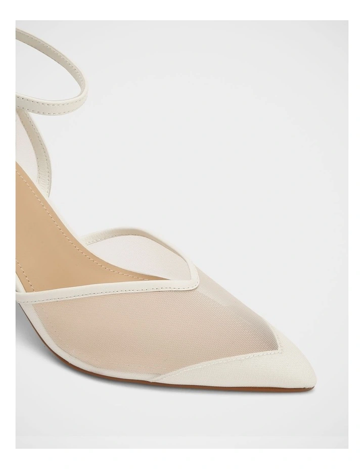 Raylee Mesh Textile High Heels In White image 3