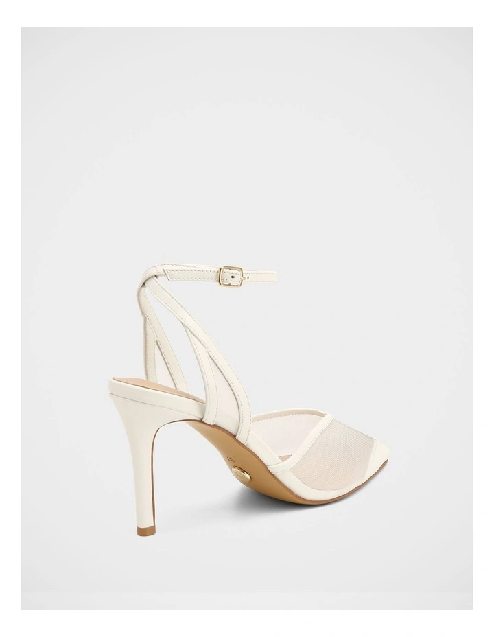 Raylee Mesh Textile High Heels In White image 4
