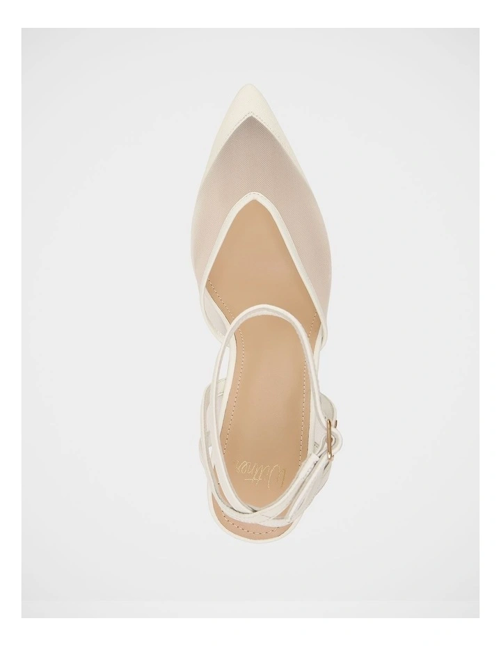 Raylee Mesh Textile High Heels In White image 5
