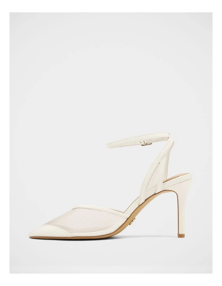 Raylee Mesh Textile High Heels In White image 6