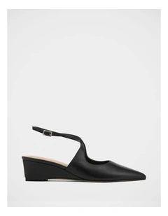 Jude Leather Wedges in Black