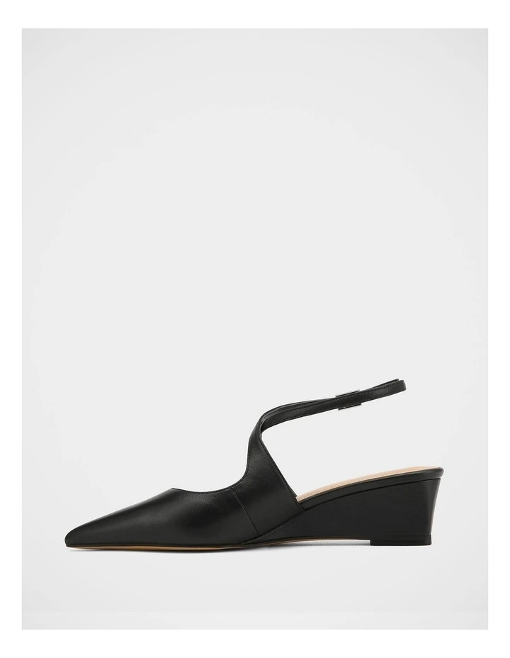 Jude Leather Wedges in Black image 6
